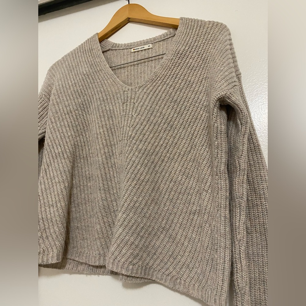Marine Layer Elisa Pullover Sweater - Oatmeal - Picture 9 of 11